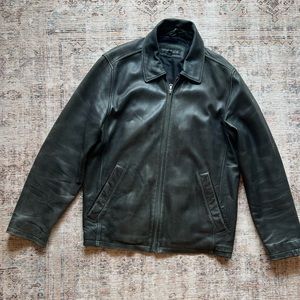 Kenneth Cole  New York black leather jacket